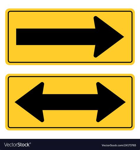 Road arrows sign Royalty Free Vector Image - VectorStock