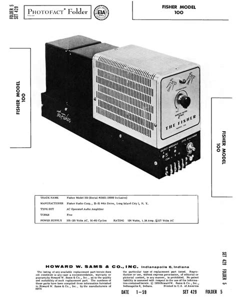 Download "Fisher 100 TUBE Service Manual" free