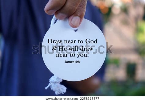 Bible Verse Quote Draw Near God Stock Photo 2258318377 | Shutterstock