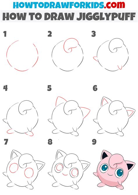 How to Draw Jigglypuff - Easy Drawing Tutorial For Kids