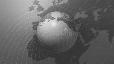 World Map Animation Concept. Detailed Globe with Continents. 3d Rendering Stock Footage - Video ...