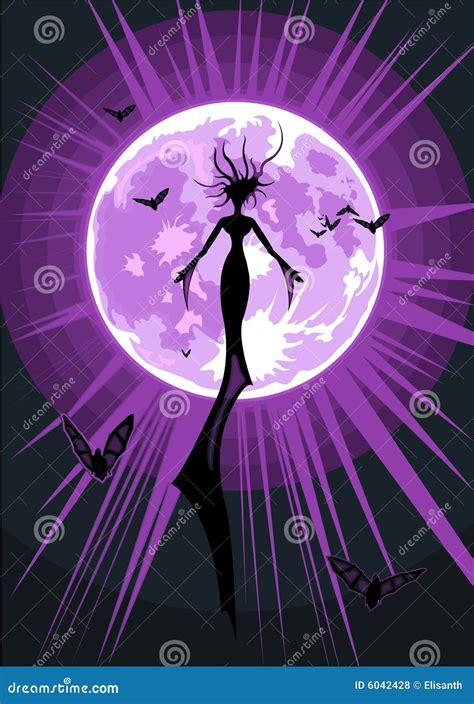 Vector Illustration of a Flying Witch Stock Vector - Illustration of magic, silhouette: 6042428