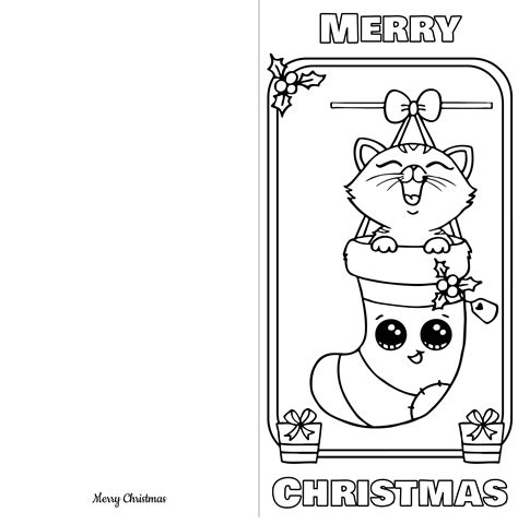 Printable Christmas Cards To Color Pdf