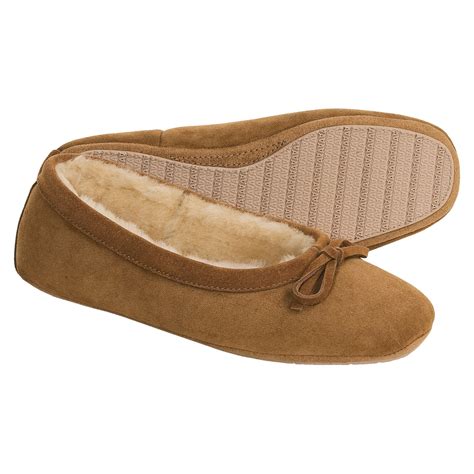 Acorn Ballet Sheepskin Slippers (For Women) - Save 68%