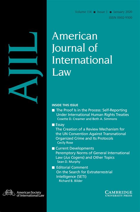 American Journal of International Law: Volume 114 - Issue 1 | Cambridge Core