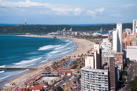 Seashore and landscape with buildings and beach in Durban, South Africa image - Free stock photo ...