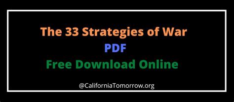 The 33 Strategies of War PDF Free Download Online [2023]