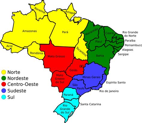 Clipart - Map of Brazil, v3