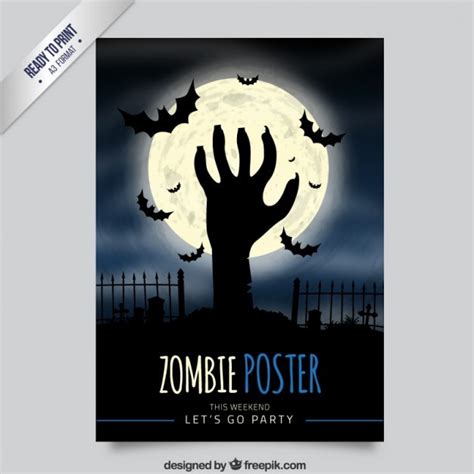 Affiche Zombie | Vecteur Gratuite