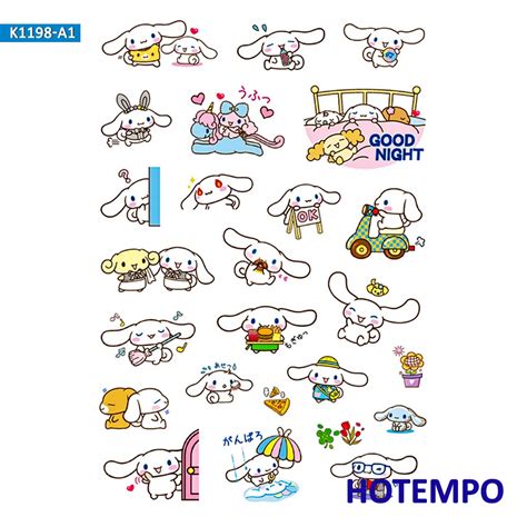 Anime Sanrio Cute Dog Cinnamoroll Stickers Girl Children Kids Gift DIY Letter Diary Scrapbooking ...