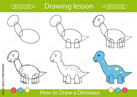 Draw Cartoon Dinosaur Easy | Fasci Garden