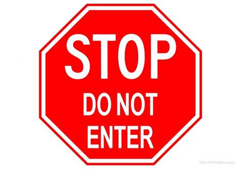 Stop! Do Not Enter Sign - Printable A4 Template - Free Printables