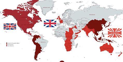 British Empire Flag Map