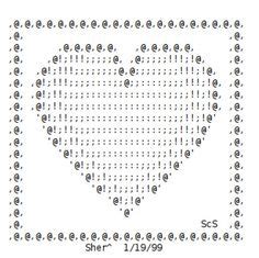 Valentine ASCII Art Hearts Emoticon, Emoji, Typewritter, Typewriter Art ...