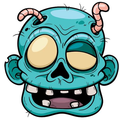 Premium Vector | Cartoon zombie face