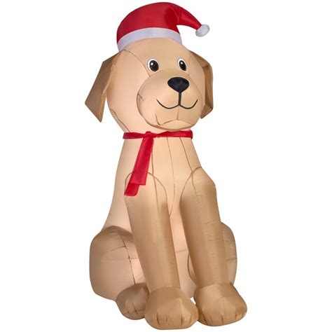 Gemmy 6-ft Lighted Dog Christmas Inflatable in the Christmas Inflatables department at Lowes.com