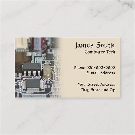 Computer Technician Programmer Business Card | Zazzle