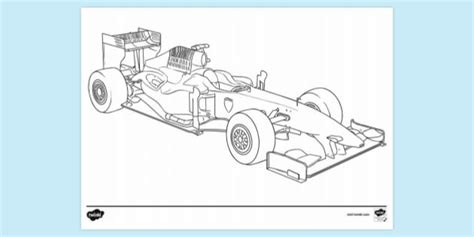 FREE! - Racing Car Colouring Sheet - Primary School - Twinkl