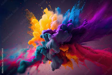 abstract watercolor background with splashes, colorful paint explosion as header wallpaper ...