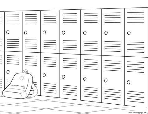 School Lockers Coloring page Printable