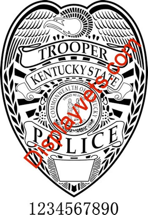 Kentucky State Police Badge Vector DXF AI and SVG File | Etsy