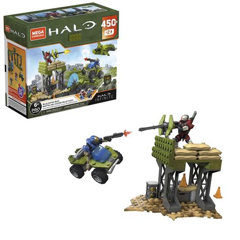 Mega Construx Halo Building Box Halo Infinite Construction Set with Spartan Gungnir Character ...