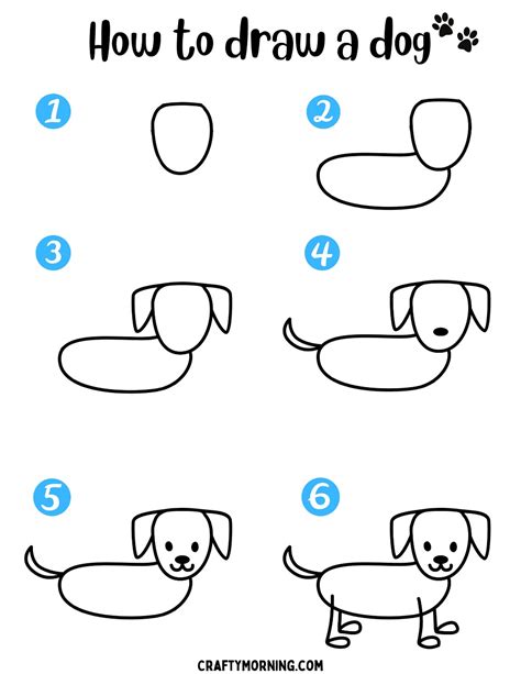 How to Draw a Dog for Kids (Easy) - Crafty Morning