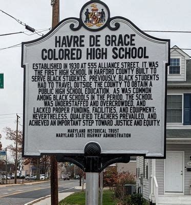 Havre de Grace Colored High School Historical Marker