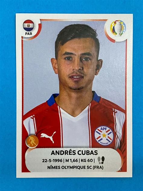 Stickers PANINI Copa América 2021 par11 Andres Cubas Paraguay Panini, Usa 2016, Messi Argentina ...