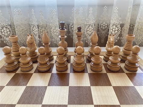 Wooden Chess Pieces, Chess Set Wood, Wooden Chess Set Handmade, Hand Carved Chess Pieces Maple ...