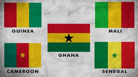 African countries with green yellow red flag - dunshared