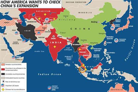 The Army Garrisons and military alliances of U.S. around China (2013) | Download Scientific Diagram