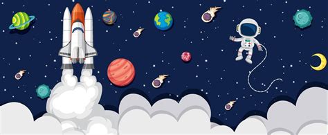 Cartoon Space Background Vector Art, Icons, and Graphics for Free Download