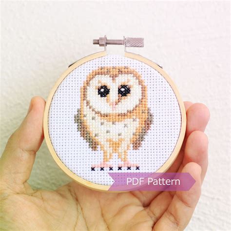 Barn Owl Cross Stitch Pattern PDF Barn Owl Embroidery - Etsy