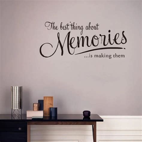 The Best Thing About Memories Wall Stickers Quotes Wall Decorations Living Room Home Decor Vinyl ...