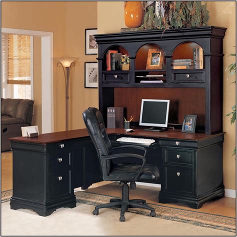 Black L Shaped Computer Desk With Hutch - Desk : Home Design Ideas #5zPe1mvP9319141