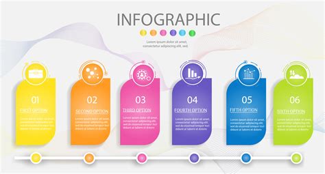 Design Business template 6 steps infographic chart element with place date for presentations ...