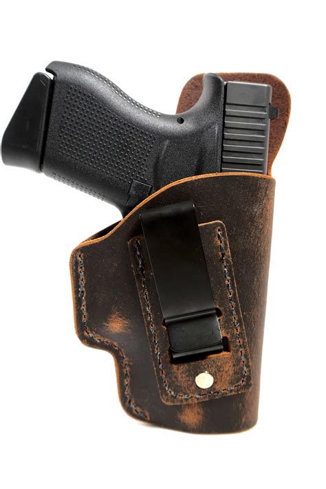 Glock 43 IWB Leather Holster - Lifetime Warranty - Made in the U.S.A.