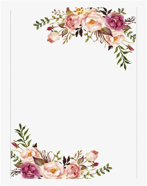 @çikolatadenizi - Floral Wedding Invitation Border PNG Image | Transparent PNG Free Download on ...