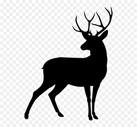 Red Deer Silhouette, HD Png Download - vhv