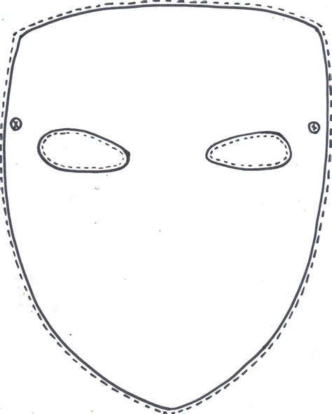 Full Face Mask Printable Mask Outline