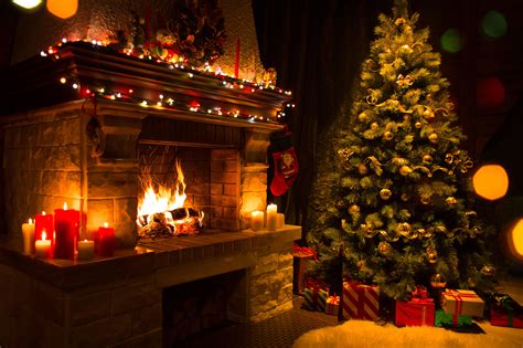 Christmas Fireplace Wallpapers - Wallpaper Cave