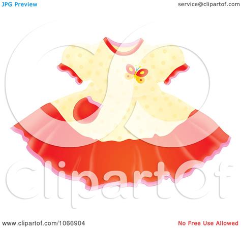 Clipart Cute Butterfly Girl Dress - Royalty Free Illustration by Alex Bannykh #1066904