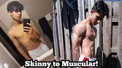 1 Year CRAZY Transformation At Home! | Skinny to Muscular (17 years old) - YouTube