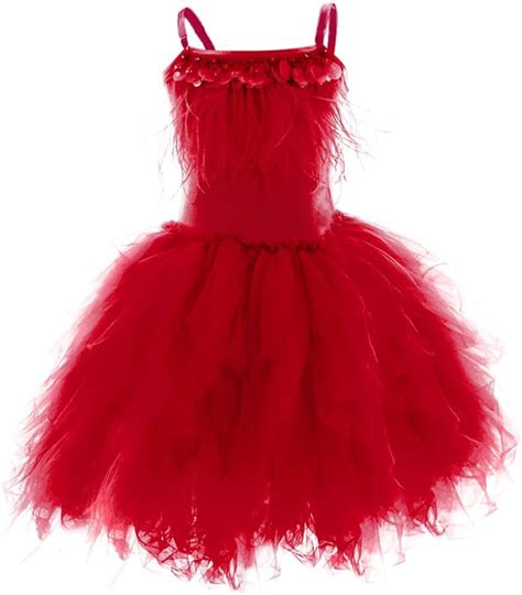 Amazon.com: red feather dress