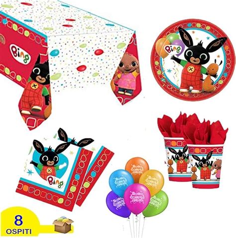 ocballoons OC3005 Bing Birthday Party Kit 53pcs (8 People): Amazon.co.uk: Toys & Games