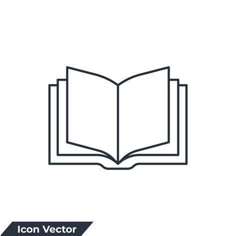 book icon logo vector illustration. book symbol template for graphic and web design collection ...