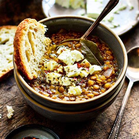 Basic Lentil Soup with Feta - UncomplicatedChef