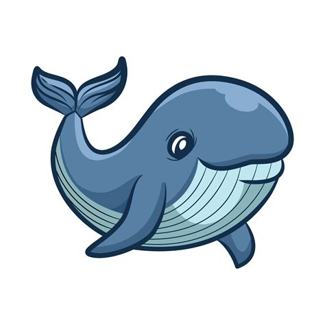 cute whale vector 21769133 Vector Art at Vecteezy