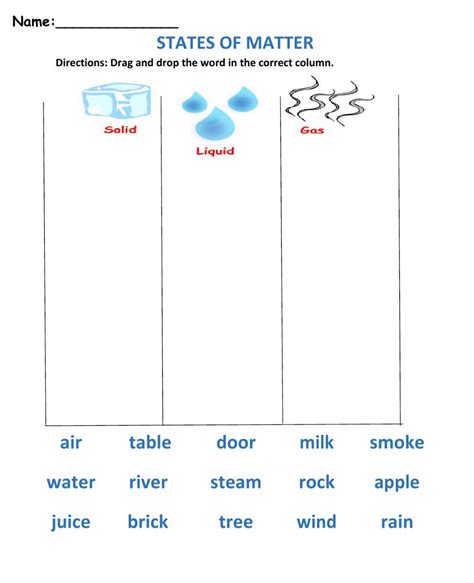 Printable Matter Worksheets | Printable Worksheets